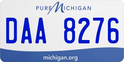 MI license plate DAA8276