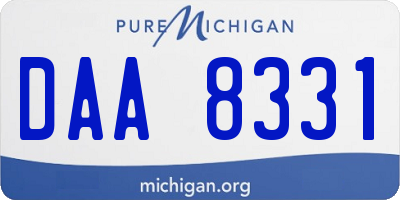 MI license plate DAA8331