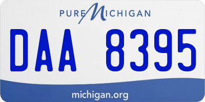 MI license plate DAA8395