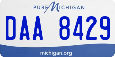 MI license plate DAA8429