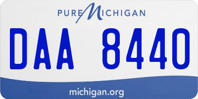 MI license plate DAA8440