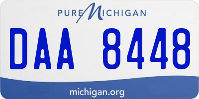 MI license plate DAA8448