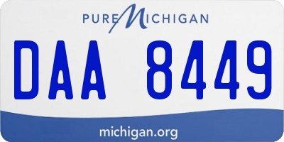 MI license plate DAA8449