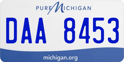 MI license plate DAA8453