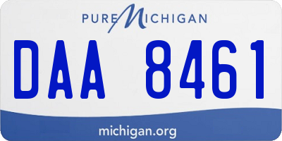 MI license plate DAA8461