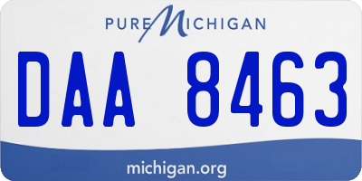 MI license plate DAA8463