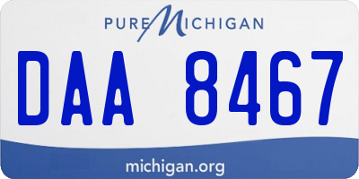 MI license plate DAA8467