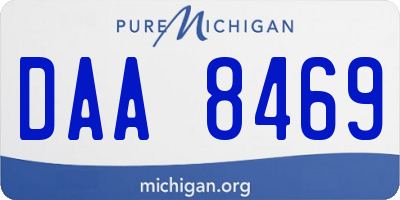 MI license plate DAA8469