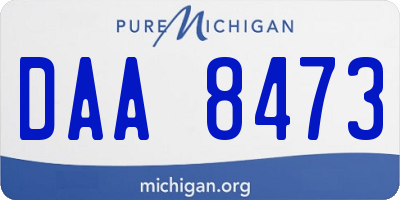 MI license plate DAA8473