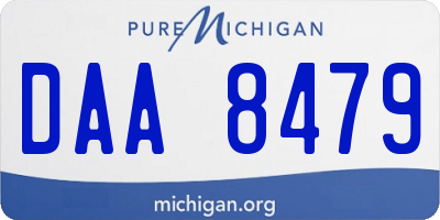 MI license plate DAA8479