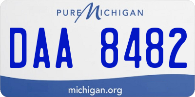 MI license plate DAA8482