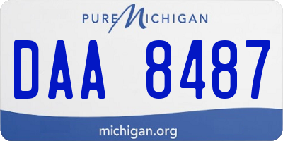 MI license plate DAA8487