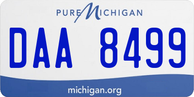 MI license plate DAA8499