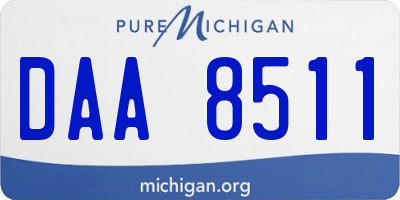 MI license plate DAA8511