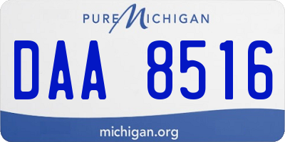 MI license plate DAA8516