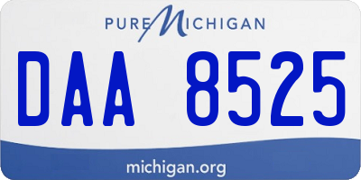 MI license plate DAA8525