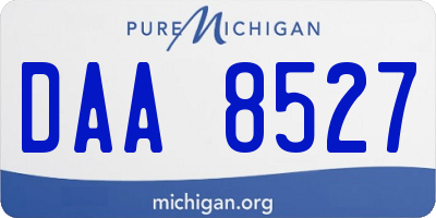 MI license plate DAA8527