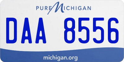 MI license plate DAA8556