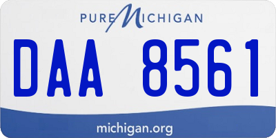 MI license plate DAA8561