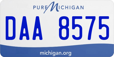 MI license plate DAA8575