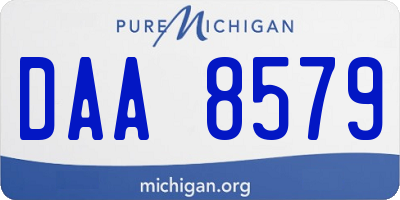 MI license plate DAA8579