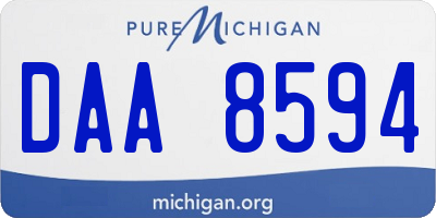 MI license plate DAA8594