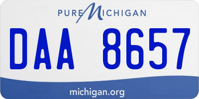 MI license plate DAA8657