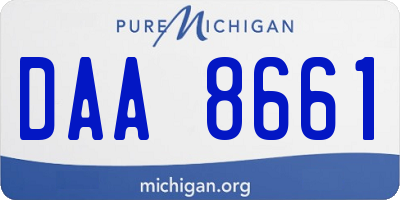 MI license plate DAA8661