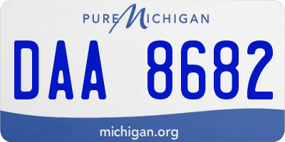 MI license plate DAA8682