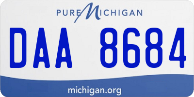 MI license plate DAA8684