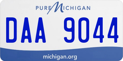 MI license plate DAA9044