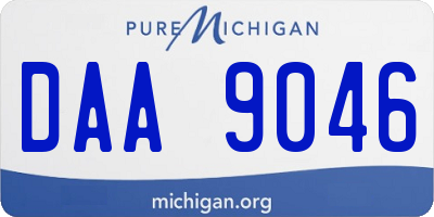 MI license plate DAA9046