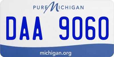 MI license plate DAA9060