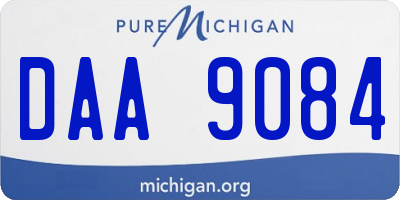 MI license plate DAA9084