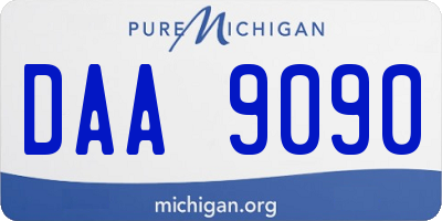 MI license plate DAA9090