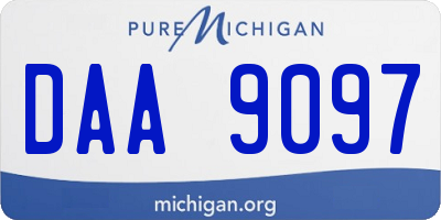 MI license plate DAA9097