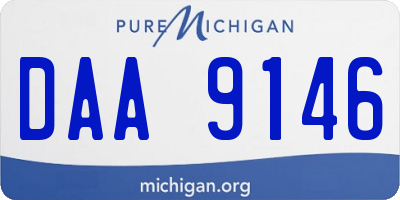 MI license plate DAA9146