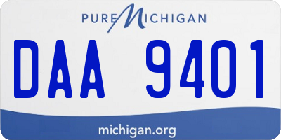 MI license plate DAA9401
