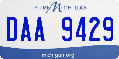 MI license plate DAA9429