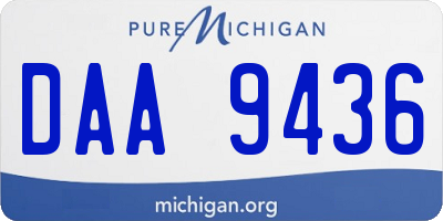 MI license plate DAA9436