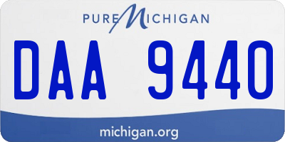 MI license plate DAA9440