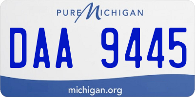 MI license plate DAA9445