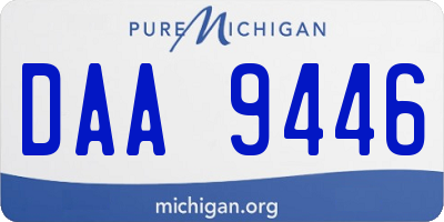 MI license plate DAA9446
