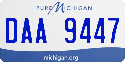 MI license plate DAA9447