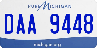 MI license plate DAA9448