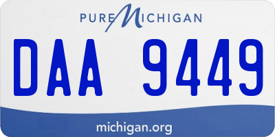 MI license plate DAA9449