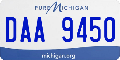 MI license plate DAA9450