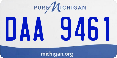 MI license plate DAA9461