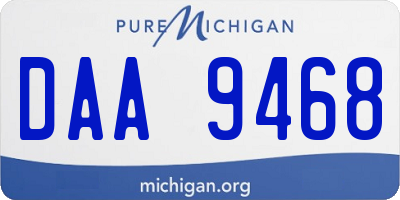 MI license plate DAA9468