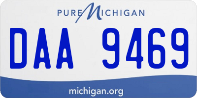 MI license plate DAA9469